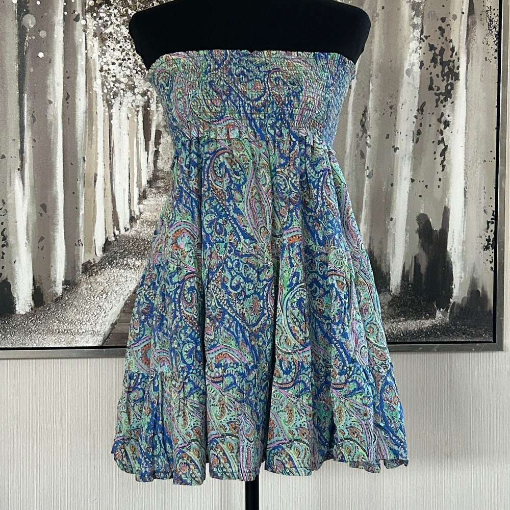 Lauren Ralph Lauren Blue Multi Paisley Midi Skirt